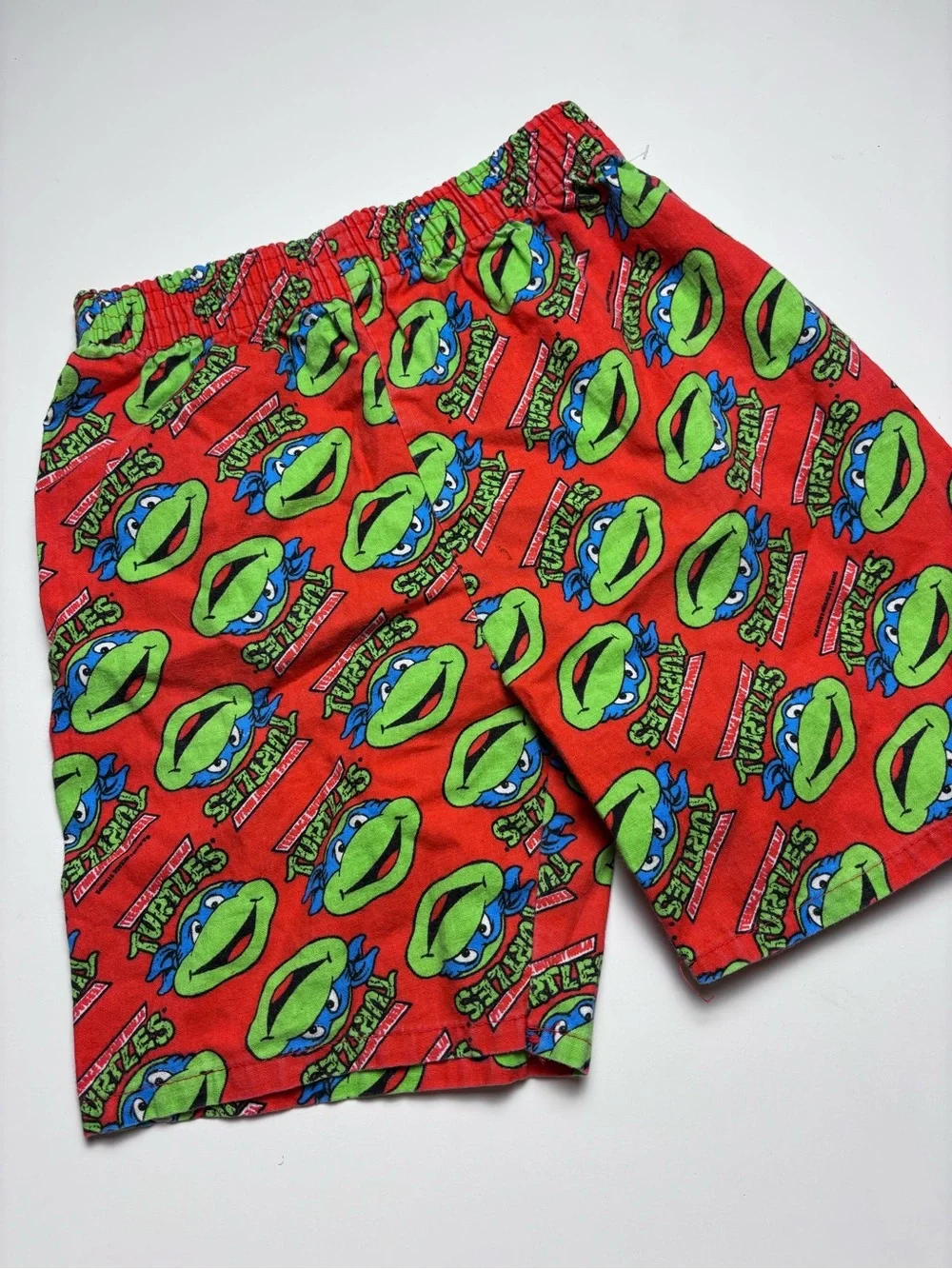 VTG Boys TMNT Teenage Mutant Ninja Turtles boxer shorts M 5/6 Leonardo vintage
